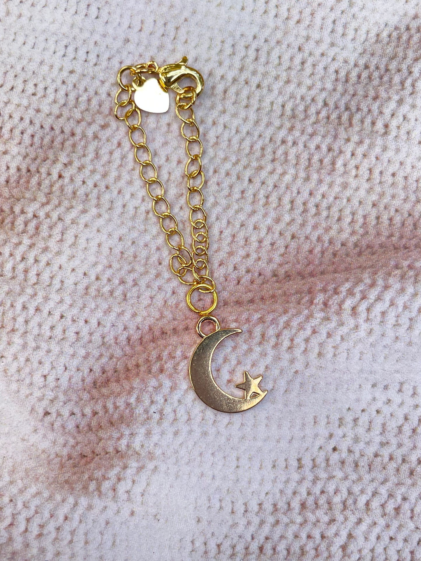 Crescent moon with stars