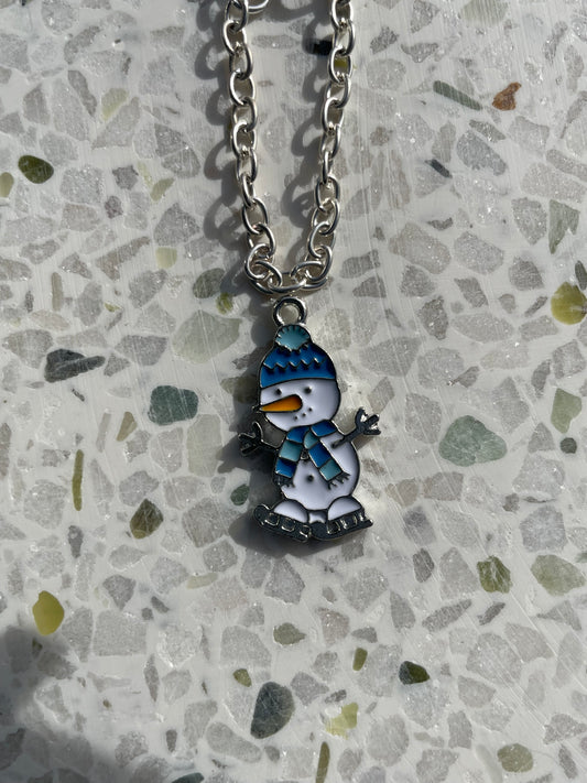 Snowman with hat (silver)