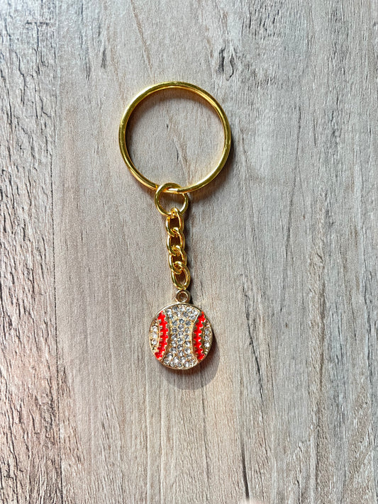 Rhinestone Sports Keychains